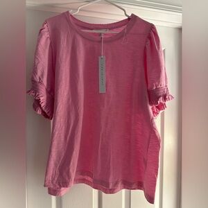 Jane and Delancey Pink Ruffle Sleeve Blouse